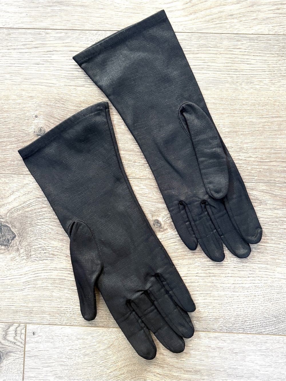 Vintage Black Women's Fitted Dress Gloves